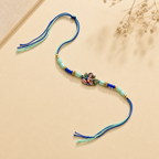 Bal Gopal Krishna Rakhi – Handcrafted Enamel Deity Beaded Tassel Bracelet for Raksha Bandhan | Labh Ethnica