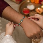 Peacock Rakhi Bracelet for Brother – Raksha Bandhan Gift | Traditional Indian Festive Jewellery | Labh Ethnica