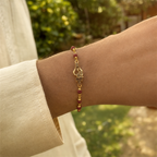 Spiritual Om Trishul Rudraksha Bead Bracelet for Men | Shiva Protection Rakhi