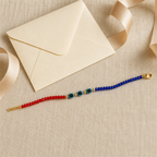 Red Blue Evil Eye Nazar Bracelet – Handcrafted Protection Bracelet for Good Luck & Gifting | Labh Ethnica