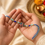 Bal Gopal Krishna Rakhi – Handcrafted Enamel Deity Beaded Tassel Bracelet for Raksha Bandhan | Labh Ethnica
