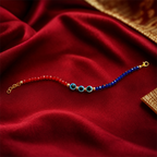 Red Blue Evil Eye Nazar Bracelet – Handcrafted Protection Bracelet for Good Luck & Gifting | Labh Ethnica