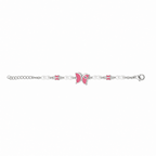 Silver Evil Eye Rakhi Bracelet with Pearls & Butterfly Charm – Nazar Protection Bracelet | Labh Ethnica