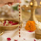 Spiritual Om Trishul Rudraksha Bead Bracelet for Men | Shiva Protection Rakhi