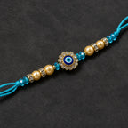 Turquoise Evil Eye Rakhi for Brother – Handcrafted Nazar Protection Bracelet for Raksha Bandhan | Labh Ethnica