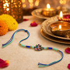 Bal Gopal Krishna Rakhi – Handcrafted Enamel Deity Beaded Tassel Bracelet for Raksha Bandhan | Labh Ethnica
