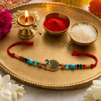 Peacock Rakhi Bracelet for Brother – Raksha Bandhan Gift | Traditional Indian Festive Jewellery | Labh Ethnica