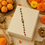 Spiritual Om Trishul Rudraksha Bead Bracelet for Men | Shiva Protection Rakhi