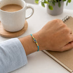 Turquoise Evil Eye Rakhi for Brother – Handcrafted Nazar Protection Bracelet for Raksha Bandhan | Labh Ethnica
