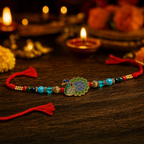 Peacock Rakhi Bracelet for Brother – Raksha Bandhan Gift | Traditional Indian Festive Jewellery | Labh Ethnica