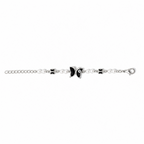 Silver Evil Eye Rakhi Bracelet with Pearls & Butterfly Charm – Nazar Protection Bracelet | Labh Ethnica