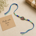 Bal Gopal Krishna Rakhi – Handcrafted Enamel Deity Beaded Tassel Bracelet for Raksha Bandhan | Labh Ethnica