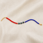 Red Blue Evil Eye Nazar Bracelet – Handcrafted Protection Bracelet for Good Luck & Gifting | Labh Ethnica