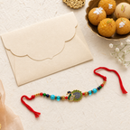 Peacock Rakhi Bracelet for Brother – Raksha Bandhan Gift | Traditional Indian Festive Jewellery | Labh Ethnica