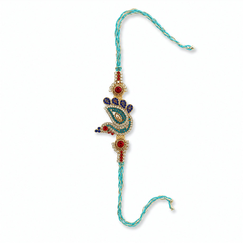 Peacock Rakhi Gift Box Set – Premium Handcrafted Raksha Bandhan Gift for Brother | Labh Ethnica