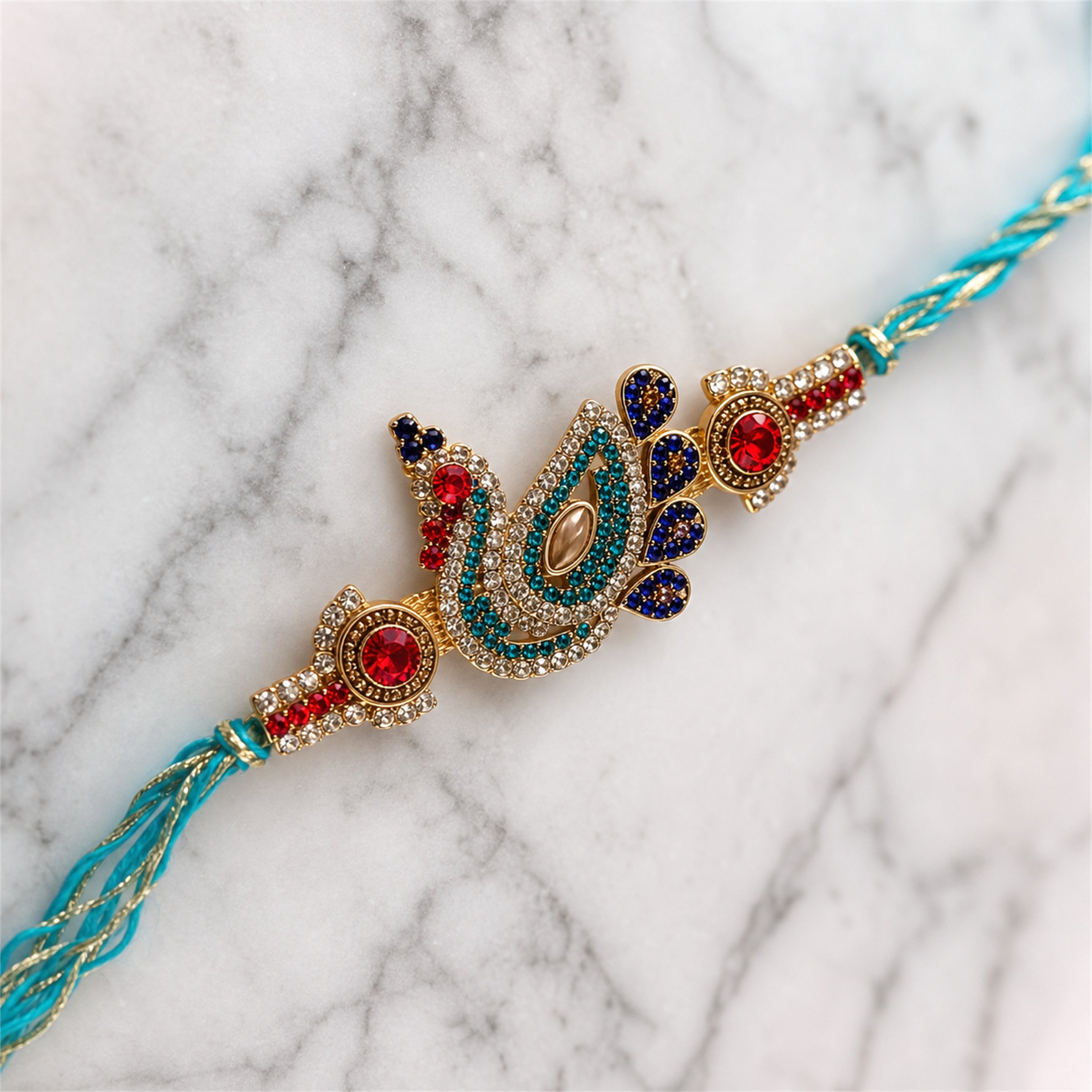 Peacock Rakhi Gift Box Set – Premium Handcrafted Raksha Bandhan Gift for Brother | Labh Ethnica