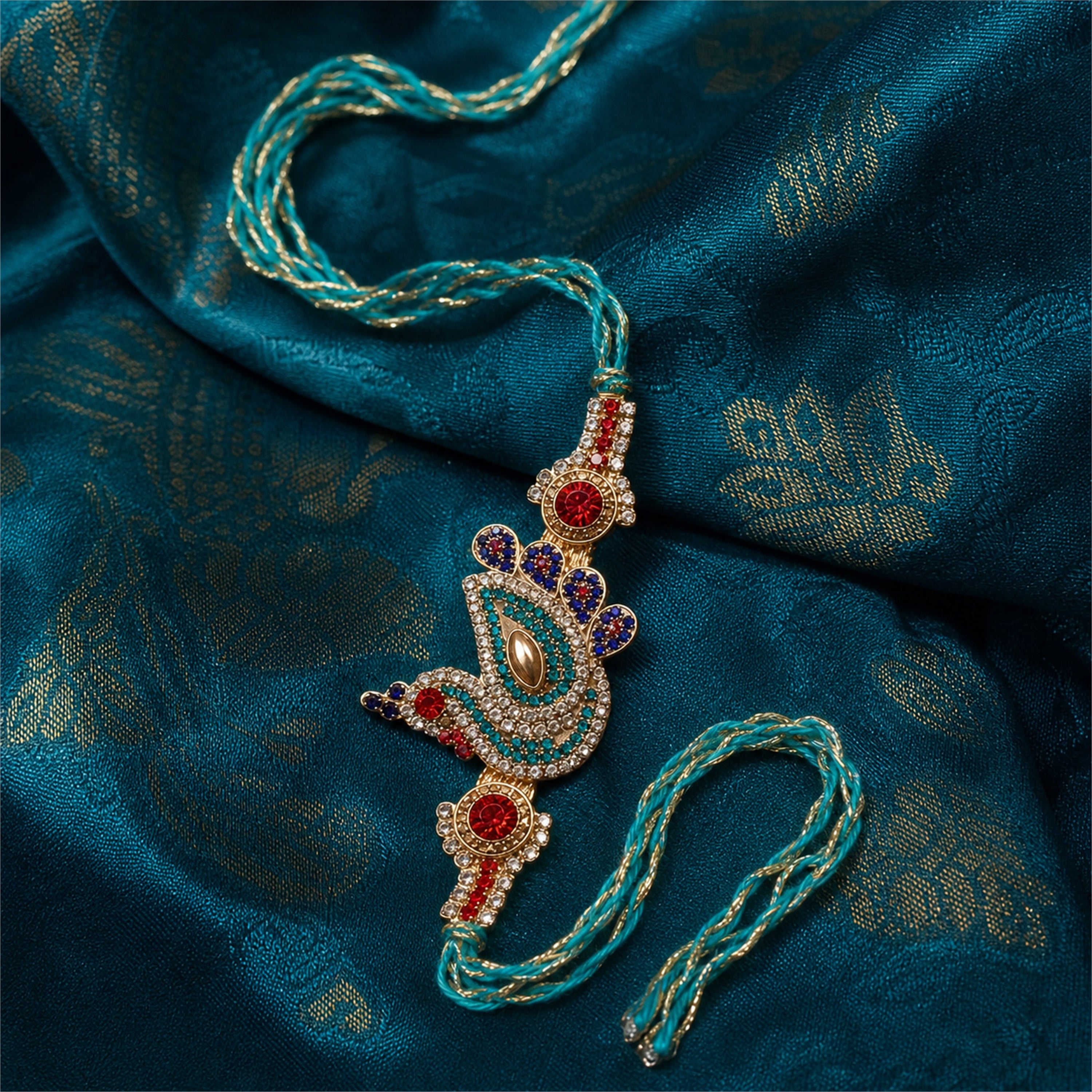 Peacock Rakhi Gift Box Set – Premium Handcrafted Raksha Bandhan Gift for Brother | Labh Ethnica