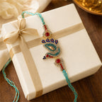 Peacock Rakhi Gift Box Set – Premium Handcrafted Raksha Bandhan Gift for Brother | Labh Ethnica