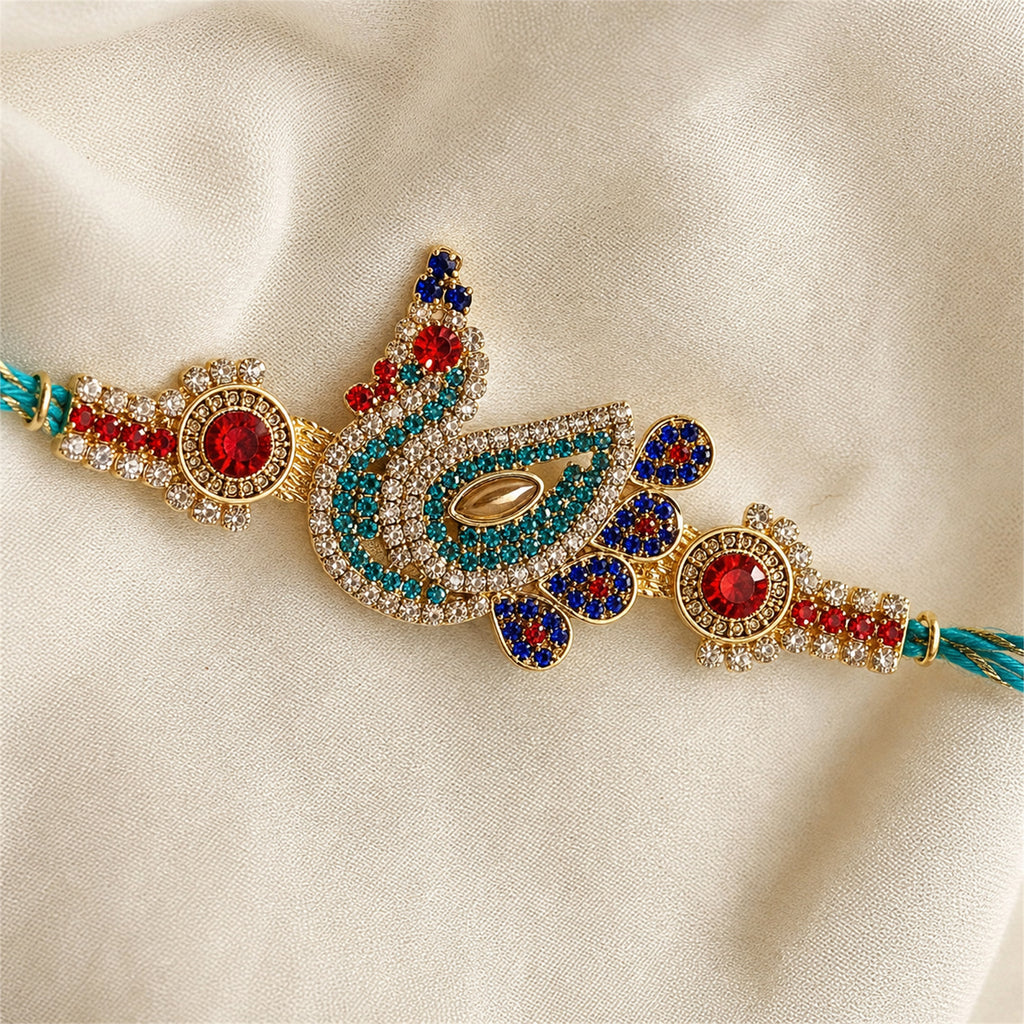 Peacock Rakhi Gift Box Set – Premium Handcrafted Raksha Bandhan Gift for Brother | Labh Ethnica