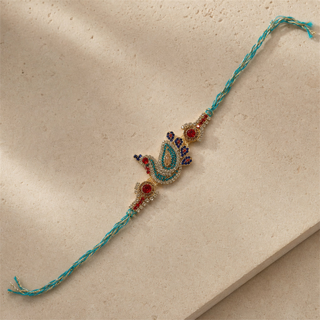 Peacock Rakhi Gift Box Set – Premium Handcrafted Raksha Bandhan Gift for Brother | Labh Ethnica