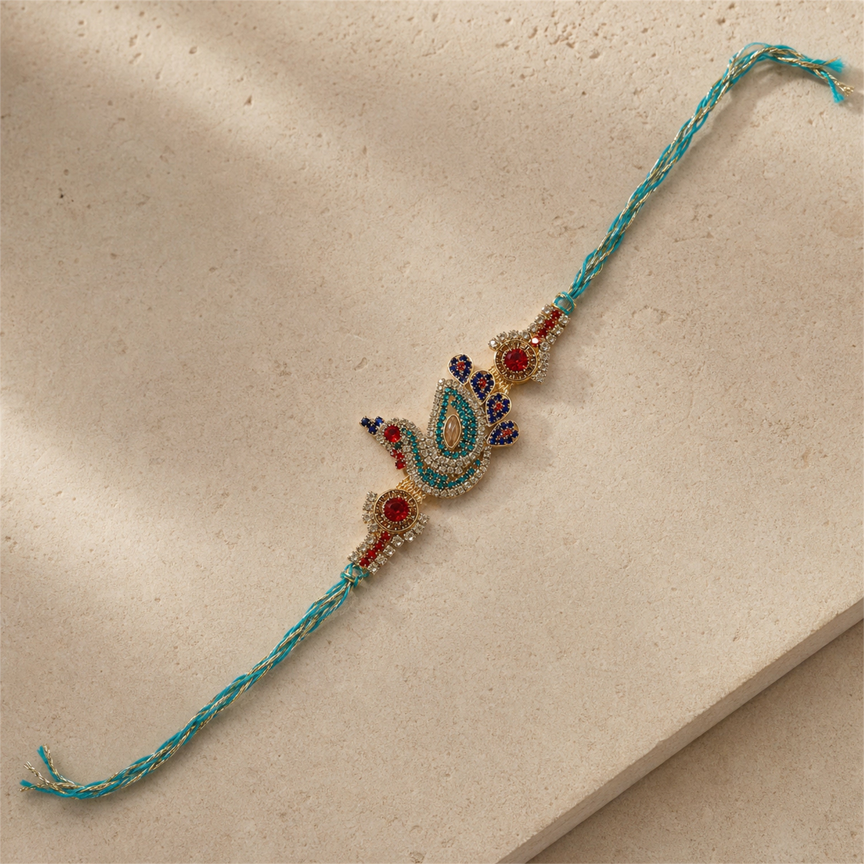 Peacock Rakhi Gift Box Set – Premium Handcrafted Raksha Bandhan Gift for Brother | Labh Ethnica