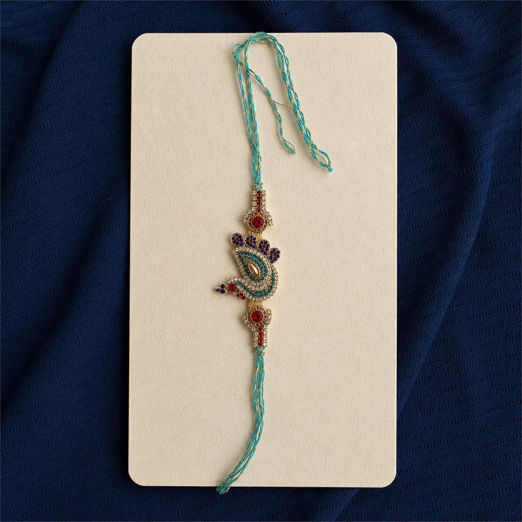 Peacock Rakhi Gift Box Set – Premium Handcrafted Raksha Bandhan Gift for Brother | Labh Ethnica