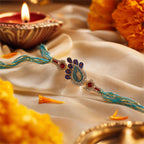 Peacock Rakhi Gift Box Set – Premium Handcrafted Raksha Bandhan Gift for Brother | Labh Ethnica