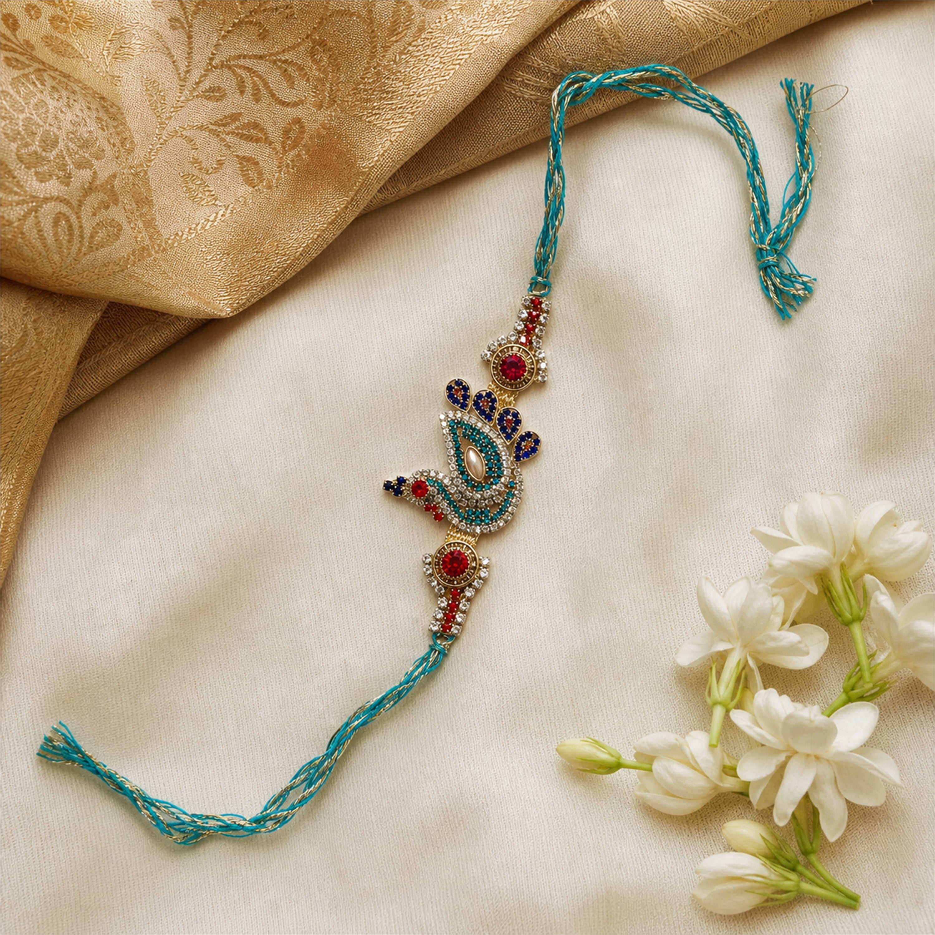 Peacock Rakhi Gift Box Set – Premium Handcrafted Raksha Bandhan Gift for Brother | Labh Ethnica