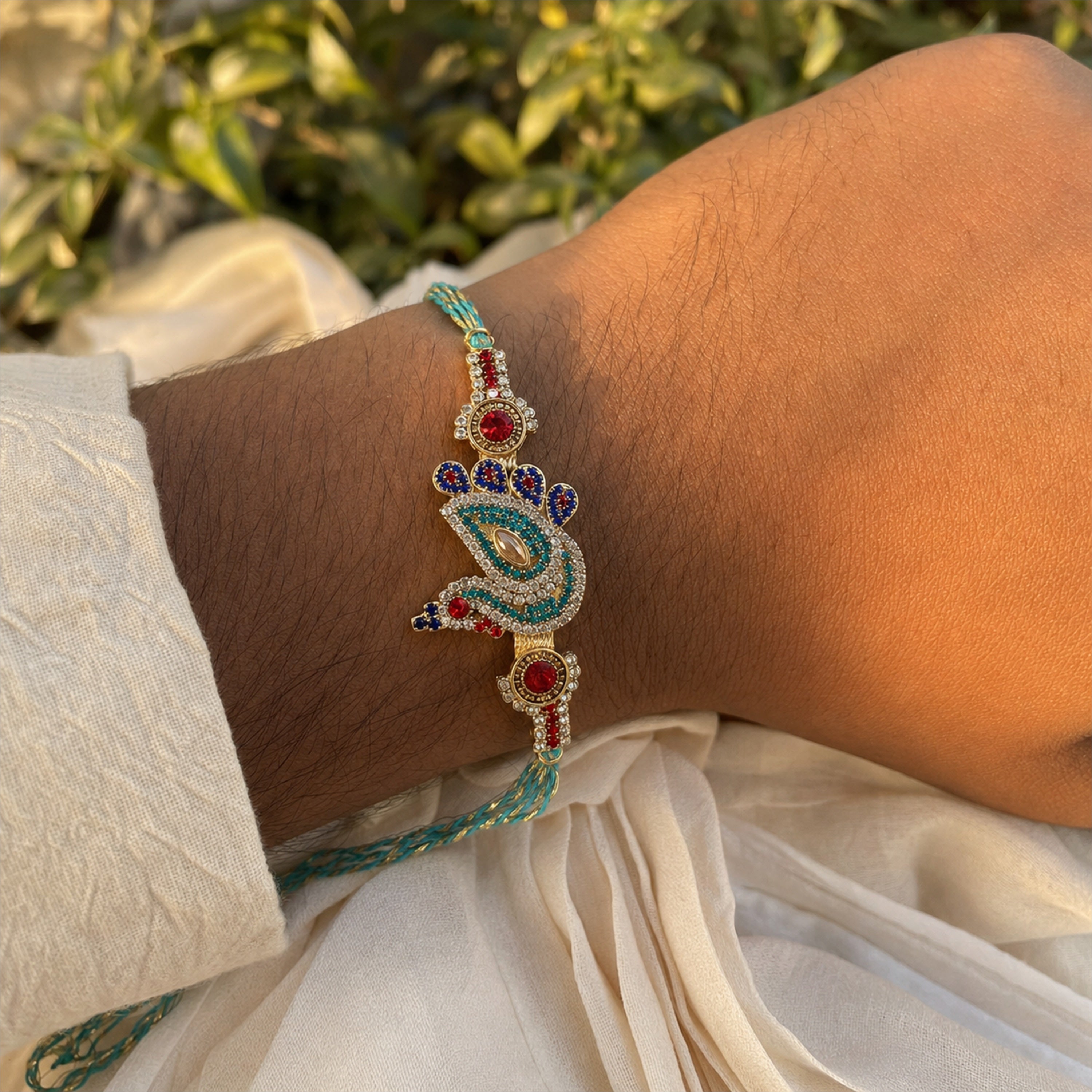 Peacock Rakhi Gift Box Set – Premium Handcrafted Raksha Bandhan Gift for Brother | Labh Ethnica