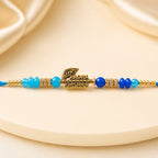 Radha Krishna Peacock Feather Designer Rakhi Thread for Brother