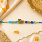 Radha Krishna Peacock Feather Designer Rakhi Thread for Brother