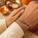Radha Krishna Peacock Feather Designer Rakhi Thread for Brother