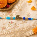 Radha Krishna Peacock Feather Designer Rakhi Thread for Brother