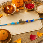 Radha Krishna Peacock Feather Designer Rakhi Thread for Brother
