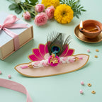 Peacock Krishna Rakhi for Brother – Handcrafted Enamel Deity Bracelet for Raksha Bandhan | Labh Ethnica